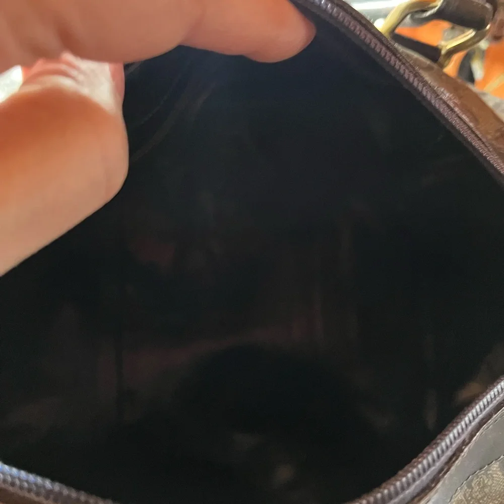 Vintage Celine, brown and black handbag